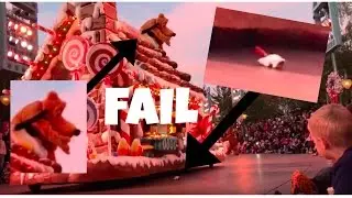 Disneyland - Pluto Drops Shovel From Roof During a Parade! (Disneyland Parade Fail 2016)