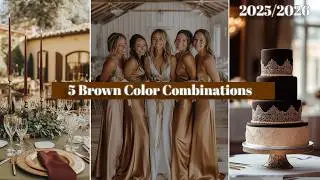 5 Stunning Brown Wedding Color Palettes & Decorations + Venue 