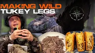 Cooking wild turkey leg tacos - Turkey legs are some of the best wild game! Green Way Podcast Clips
