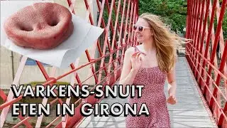 Gefrituurde varkenssnuit eten tijdens citytrip Girona | REISVLOG #6
