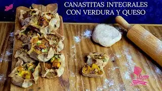 CANASTITAS O TARTITAS INTEGRALES CON VERDURAS Y QUESO