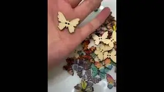 $1.49 Vintage Butterfly Wooden Buttons: Transform Crafts with Colorful DIY Decorations!