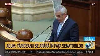 Călin Popescu Tăriceanu se apără &icirc;n fața senatorilor: Se constată că sesizarea are lacune &icirc;