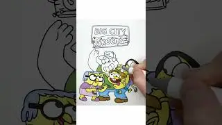 Coloring Cricket, Tilly, Alice & Bill from Big City Greens #disneycoloring