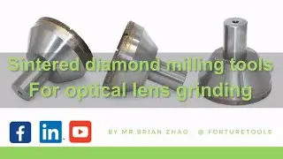 sintered bronze bond diamond milling tools for optical glass lens