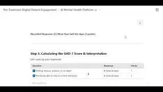AI Agent Powered Mental Health Pre Treatment Digital Patient Engagement Platform Demo