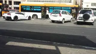 Ferrari Car In Bus Stop In Kuwait City