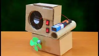 1. Научный проект, изготовленный из картона: вентилятор охлаждения, двигатель постоянного тока, б...