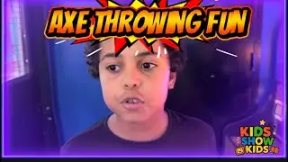 Axe Throwing Challenge at Time Square Entertainment! | Kids Show Kids 🪓🎉