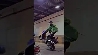 Ashwaq pasha 29 wheelie no the road in slow motion people reaction #shorts