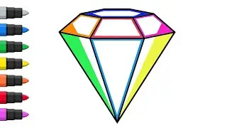 How to draw a Diamond Easy for Kids