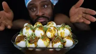 Asmr 30 Boiled EGG dipped in Palmnut Soup Eating Challenge.Lets go!