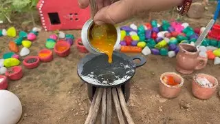Egg biriyani | Egg omelette | Egg gravy | Egg Food | Miniature | Egg recipe | cartoon | tiny food