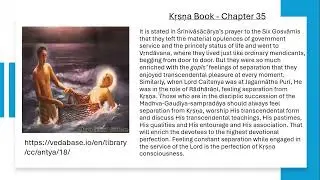 Kṛṣṇa Book, Ch 35~The Gopīs&rsquo; Feelings of Separation (ISKCON)