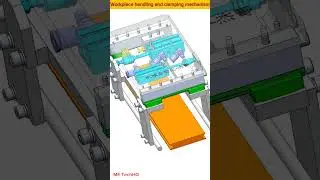 Workpiece handling and clamping mechanism #machine #solidwork #design #cad