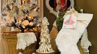 7 EASY DIY DOLLAR STORE SHABBY CHIC FARMHOUSE CHRISTMAS ORNAMENTS & DECOR PIECES PART 1 (199)