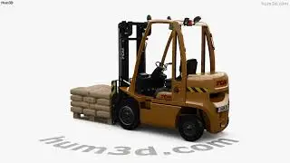 TCM Forklift with Pallet Of Cement Bags 3D model by 3DModels.org