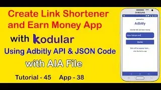 Create Link Shorten and Earn Money App with Adbitly API
