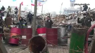 Баррикада на #Євромайдан, #Евромайдан, #euromaidan, HD, 2013.12.18