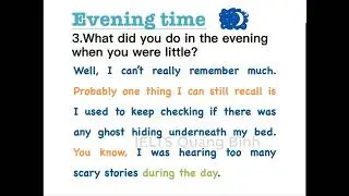 IELTS Speaking Part 1 Topic Evening Time