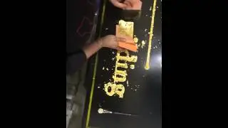 Traditional carved 23k gold leaf sign. We love guilding!