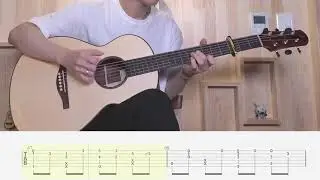 Fingerstyle Guitar | YOASOBI - Racing into the Night | Sungha Jung Tabs | Guitar Tutorial + Tabs