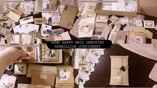 ASMR | Happy Mail Unboxing | Vermillion Stationery | no talking