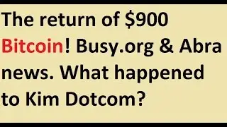 The return of $900 Bitcoin! Busy.org and Abra news. What happened to Kim Dotcom?