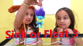 Sink or Float 3 | Fun Science Experiment For Kids Toddlers | Robot Mammoth Troll Star Wars Peanuts