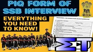 PIQ Form in SSB Interview: Everything You Need to Know!