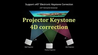How to adjust and correct the projector screen  side  ( 4D keystone correction )