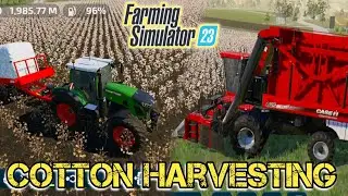 Unlimited money from Cotton Farming, FS23 FS25, FS22, Tips and tric, how to harvest cotton, Gameplay