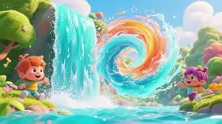 Waterfall Whirlwind 🌊💨 | Nature Adventure Song for Kids | Nursery Rhymes & Splashy Fun