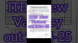 ITBP 2024 vacancy out! ITBP 2024 recruitment! ITBP SI vacancy! Head Constable! #itbp #itbp_official