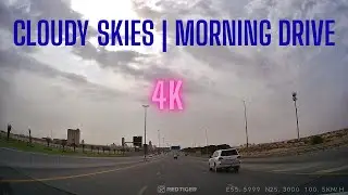 Perfect Morning Drive: Cloudy Skies & Empty Roads in UAE | 4K