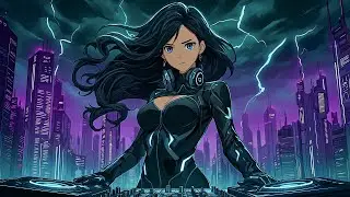 Cyberpunk Techno Mix | Neon Rooftop DJ Mix