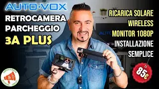 Retrocamera AUTO-VOX 3A PLUS Telecamera di Retromarcia Wireless con Ricarica Solare e Batteria da 5A