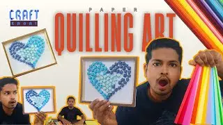 Mind-Blowing Paper Quilling Art! 💙| DIY Heart Wall Decor for Beginners | #craftkadai #viralvideo