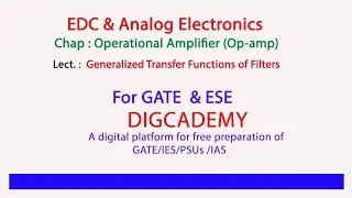 EDC &  AE  Ch 15 Op amp L25 Generalised Transfer Functions of filters
