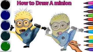 How To Draw A Cute Minion From Despicable Me 4