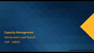 CAP 10020 : CAPT05 - Workcenter Load Report