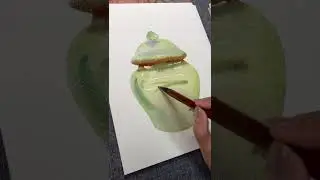#watercolor #painting 🌟Ceramic Jar #art