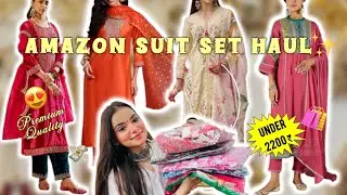Amazon 😍Premium Suit Set Haul🛍️/ Beautiful Silk Velvet Organza Suit sets #amazon #suitset #trending 
