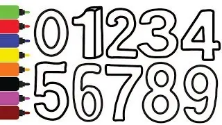 Teaching Numbers 0 To 9 Coloring and Drawing for Kids, Toddlers #Coloring Pages by MAIB Toy Art