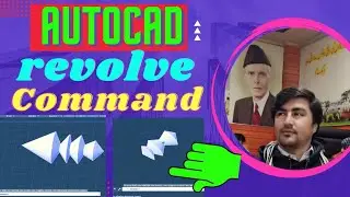 revolve command in Autocad | how to revolve object through its axis | revolve command | 3d command
