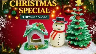 3 Christmas DIY Ideas in One Video 🎄⛄🏠 | Tree, Snowman & Mini House