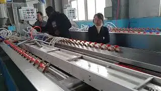 PE foam profile making machine video (Sophie 0086 15063923327)