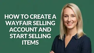 HOW TO CREATE A WAYFAIR SELLING ACCOUNT AND START SELLING ITEMS - Julia'sTutorials