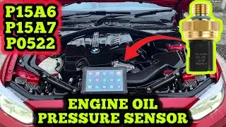 BMW P15A6 P15A7 P0522 Цепь датчика давления моторного масла - Расположение - Как устранить самост...