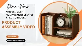 Multi-Compartment Desktop Shelf for Books Dime Stor Product Assembly Guide Video | Link in Bio |